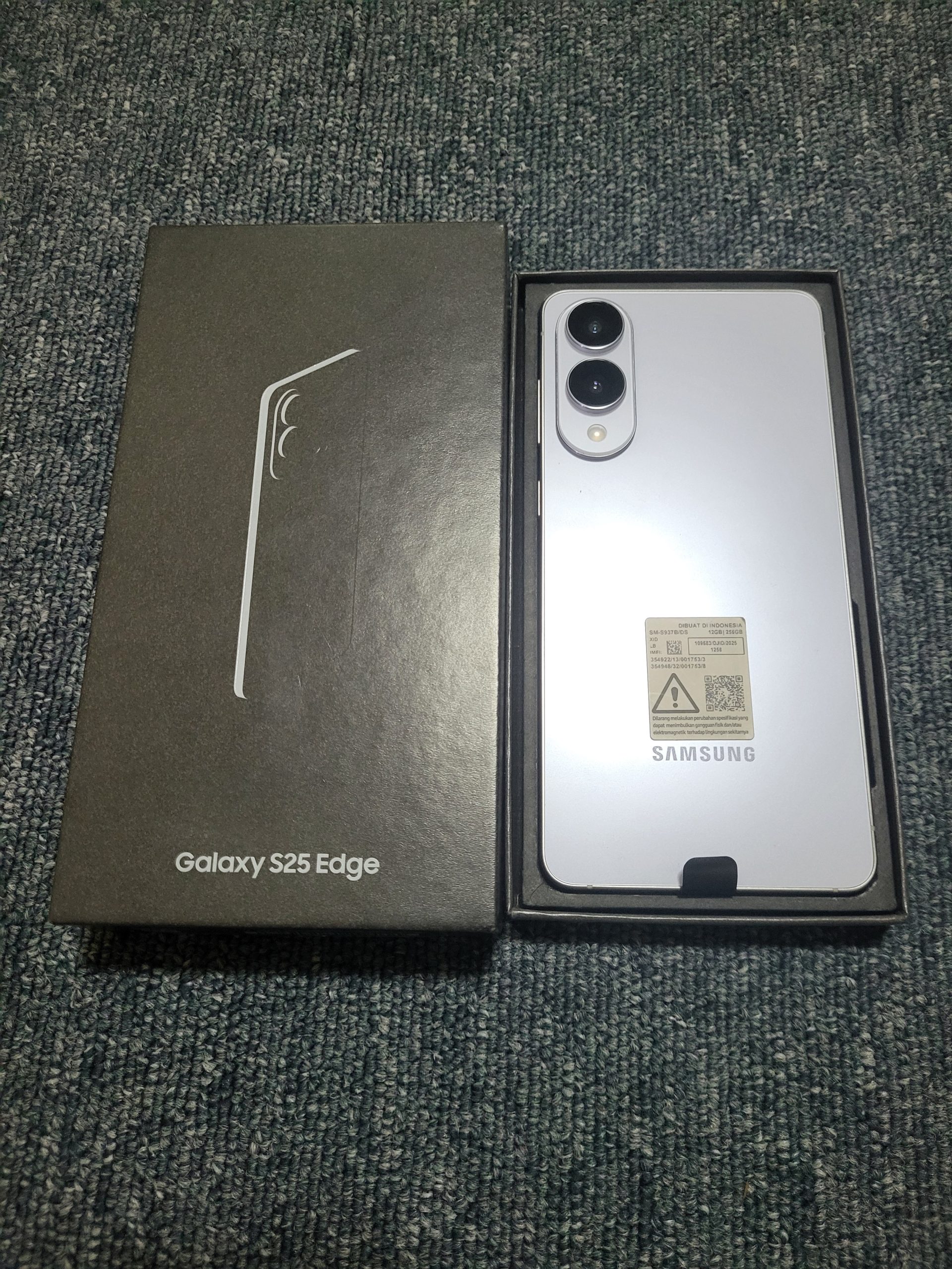 SAMSUNG GALAXY S25 EDGE12/256GB TITANIUM ICEBLE FULLSET MULUS GRADE:A